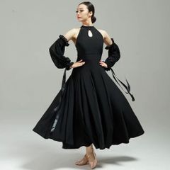 美品【社交ダンス】ホースヘア付き グラデーション 白黒ドレス - メルカリ