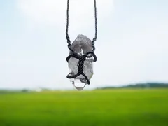 マクラメ編みネックレス  ヒマラヤ水晶 原石