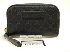 【GUCCI】グッチ コインケース マイクログッチシマ 黒 449896