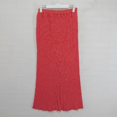 ◇ LEPSIM レプシィム リブ系 ロング タイト スカート サイズM オレンジ系 レディース E  【1304050001055】