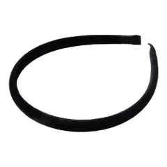 【ブラック×ワンサイズ】[Cream dot. クリームドット公式] ヘアアクセサリー レディース カチューシャ 大人 細め スリム 1cm ぷっくり ベロア ベルベット ヘアバンド 無地 シンプル 秋冬 