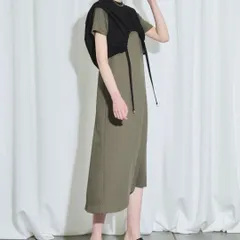 美品 UNITEDTOKYO ノースリーブワンピース ジレ 黒 ベージュ ベスト mode-9232_00.jpg