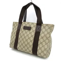 GUCCI / グッチ ■GG PVCトートバッグ　ブラウン系　ハンドバッグ 141976-486628 【バッグ/バック/BAG/鞄/カバン】 ブランド【中古】 