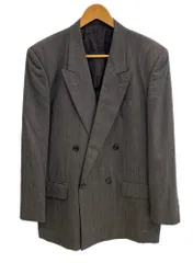 コムデギャルソン COMME des GARCONS グレンチェック ダブルブレスト テーラードジャケット ウールダブルジャケット HS-11001M ジャケット グレー Mサイズ 101MT-4294