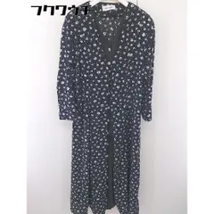 ◇ Simplicite シンプリシテェ 花柄 長袖 ロング ワンピース ブラック系 レディース  【中古】 【1111300002683】