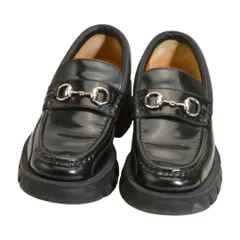 グッチ GUCCI 658822 ホースビット付 メンズ ローファー シューズ 7 1/2 ブラック メンズ F-YA1133
