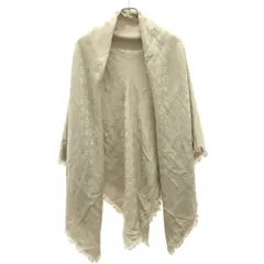 LOUIS VUITTON ルイヴィトン モノグラム ウールシルクショール 大判ストール  ベージュ