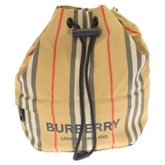 BURBERRY (バーバリー) ナイロンノヴァチェック ハンドポーチ 巾着 バッグ 8026737 ベージュのサムネイル