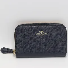  良品 コーチ コインケース レザー ネイビー  レディース財布 ファッション ブランド小物 2000000 NSK SMZ