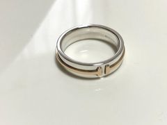 あすとろ様【管理番号147】 TIFFANY＆Co. ティファニー  ワイヤーリング Tワイヤー  SV925 750 コンビ 7.5ｇ 18号