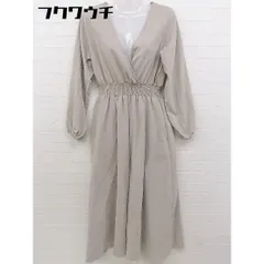 ◇ RAY CASSIN レイカズン カシュクール 長袖 ロング ワンピース サイズF ベージュ系 レディース 【中古】 【1106010006809】