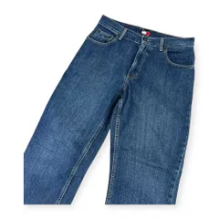90s TOMMY HILFIGER トミーヒルフィガー プレミアムビンテージ ストレート デニム パンツ ジーンズ 32 /メンズ/革パッチ