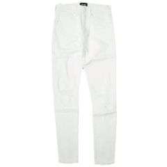新品 D-ID ディーアイディー FLORENCE ANKLE SKINNY ISKO S03 ダメージ加工スキニーデニムパンツ 134627 22 WHITE 定価21,780円 ROSE BUD ローズバッド ボトムス g12570