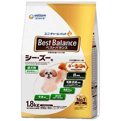 ユニ・チャーム ベストバランス カリカリ仕立て シー・ズー用 1.8kg(450g×4袋)×4袋のサムネイル