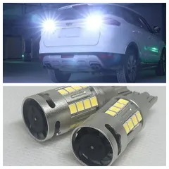 安心1年保証 爆光 ヘッドライト級 静音ファン搭載 T16  LED バックランプ 純白 New 特注ハイパワーLEDチップ24基搭載 12000lx キャンセラー内蔵 2個SET ポン付け 車検対応 高品質