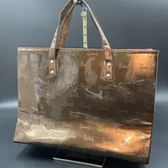 79 Harrods ハロッズ エナメル トートバッグ ロゴ 総柄 レディース 鞄 IB-00070