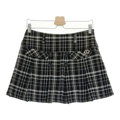 サイズ：M FILA GOLF フィラゴルフ  プリーツ スカート チェック柄 ブラック系 [240101201565]# ゴルフウェア レディース ストスト