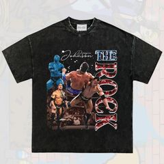 ドウェイン・ジョンソン Dwayne Johnson ヴィンテージ加工 コットン 半袖 Tシャツ 男女兼用 S～3XL