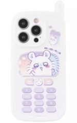[중고]휴대 재킷 커버 모몬가 iPhone15Pro 대응 레트로 가라케이 스타일 케이스 [치이카와 뭔가 귀엽고 귀여운 녀석]