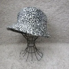 【新品 未使用 メンズ レディース 】ショートエコファー レオパードヒョウ柄 アニマルバケットハット(H012)