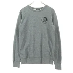 DIESEL ディーゼル プリント 長袖 トレーナー グレー スウェット メンズ 古着