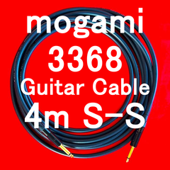mogami 3368 Guitar Bass 高品位Cable w/ Neutrik Gold Plated Plug SS 4m