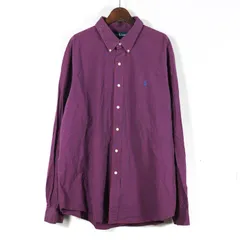 ラルフローレン 長袖シャツ チェック柄 大きいサイズ アメリカ古着 ヴィンテージ メンズ XXLサイズ ブルー×レッド RALPH LAUREN 【中古】