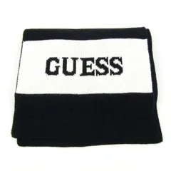ゲス マフラー ロゴ ボーダー ブランド 小物 メンズ ブラック Guess 【中古】のサムネイル