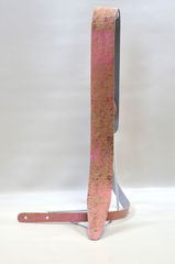 ハンドメイド　国産本革ギターストラップ（スタンダードタイプ) キラキラ　レッド箔