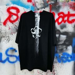 paint T-shirt ペイント Tシャツ ユニセックス ブラック ペンキ オーバーサイズ 久喜倉庫店