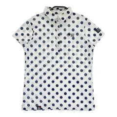 サイズ：0 MASTER BUNNY EDITION マスターバニーエディション  半袖ポロシャツ ドット柄 ホワイト系 [240101321832]# ゴルフウェア レディース ストスト