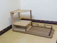 割引❗️【美品】「母」 利休好 葭棚 台目棚 替え襖 紙箱 茶道具 （512