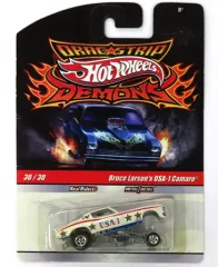【中古】ミニカー 1/64 Bruce Larason’s USA1 Camaro(ホワイト×レッド×ブルー) 「Hot Wheels DRAG STRIP DEMONS」 [N8979]