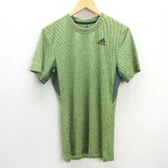 D■アディダス/adidas 半袖Tシャツ トレーニングウェア【L】緑/MENS/88【中古】