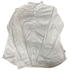 ◆中古品/難有◆アルマーニ  ARMANI COLLEZIONI 長袖シャツ XL コットン ホワイト 白 kyX15445N