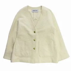 バビロン BABYLONE 金ボタン ツイード ジャケット ブルゾン ノーカラー 2420010402 サイズF オフホワイト系 レディースのサムネイル