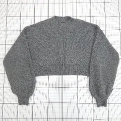 ◇ ⊇ Heather ヘザー リブ編み シンプル系 長袖 スリットニット サイズＦ グレー系 レディース E  【1508060023520】