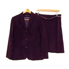 ラルフローレン スーツ セットアップ ストレッチ ブランド 上下セット 日本製 レディース 5Fサイズ パープル RALPH LAUREN 【中古】