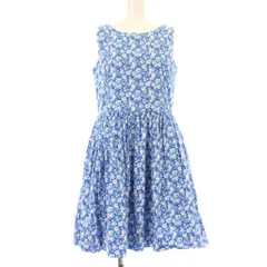 ポロ ラルフローレン POLO RALPH LAUREN ワンピース ひざ丈 ノースリーブ 花柄 16 青 ブルー /OR