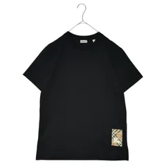 BURBERRY(バーバリー) Check Label Cotton S/S T-shirt チェック ラベル コットン 半袖 Tシャツ L ブラック