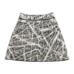 ☆E1623 CHRISTIAN DIOR クリスチャンディオール ミニスカート タイトスカート 324J11AM505 ホワイト ブラック