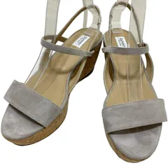 【美品】ペリーコサニー (24.5) サンダル 厚底 ストラップ ベルト ウェッジソール 本革 レザー 希少デザイン