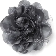 TIGLOSS ティグロス コサージュ 花 フラワー 飾り 大きめ ブローチ 卒業式 入学式 セレモニー フォーマル ジャケット スーツ ギフト 結婚式 お呼ばれ ドレス パーティー クリック ピン おしゃれ 10種 専用BOX付(グレー)