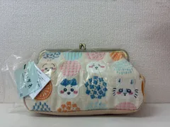 ちいかわ　畳刺繡がま口ポーチ　ベージュ