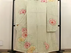 平和屋着物●豪華振袖　総絞り　立波花文　正絹　逸品　BAAV0720mz