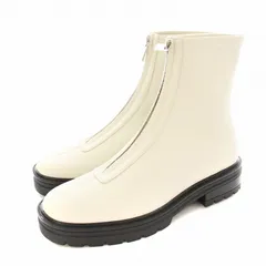 ルタロン Le Talon GRISE 22AW ZIP SHORT BOOTS 22193820-6706-30 ジップショートブーツ フェイクレザー M 白 ホワイト /KU