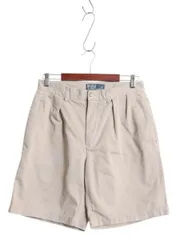 【お得なクーポン配布中!】 00s ポロ ラルフローレン コットン チノ ショートパンツ メンズ 30 古着 オールド ショーツ 短パン ツータック ゆったり チノパン ポロチノ