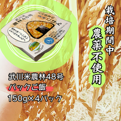 武川米農林48号（玄米）パックご飯4個入り