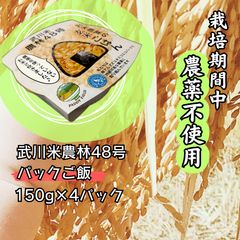 武川米農林48号（玄米）パックご飯4個入りのサムネイル