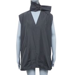 JIL SANDER(ジルサンダー) ノースリーブ ブラウス トップス アパレル ファッション 深Vネック 34 ポリエステル ブラック黒 レディース 40802075562【中古】【アラモード】